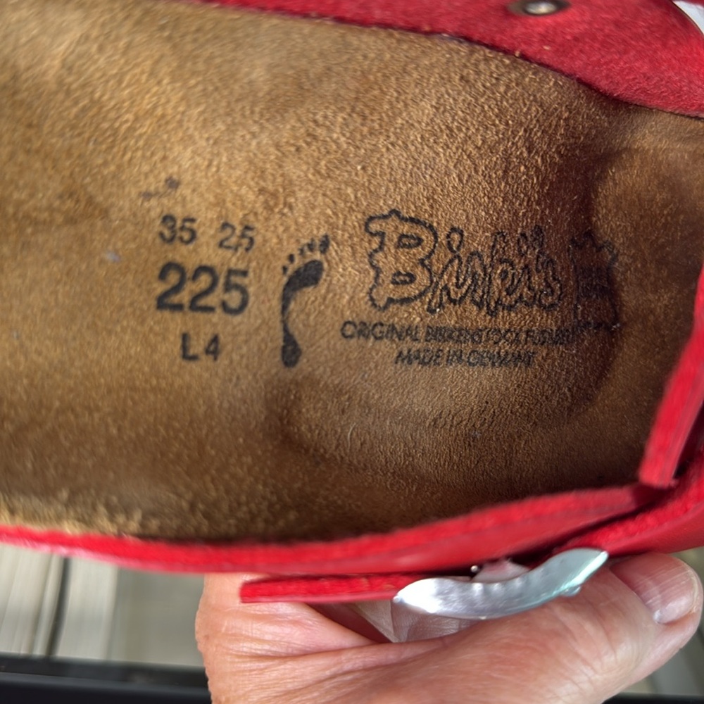 Birkenstock Birki’s Woodby Red Bridget Cat Clogs size 3.5 - Picture 2 of 9